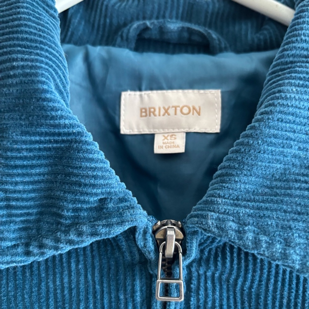 Brixton Utopia Jacket Women Sz  XS Indie Teal Corduroy Detroit Chore Full Zip - Picture 2 of 14